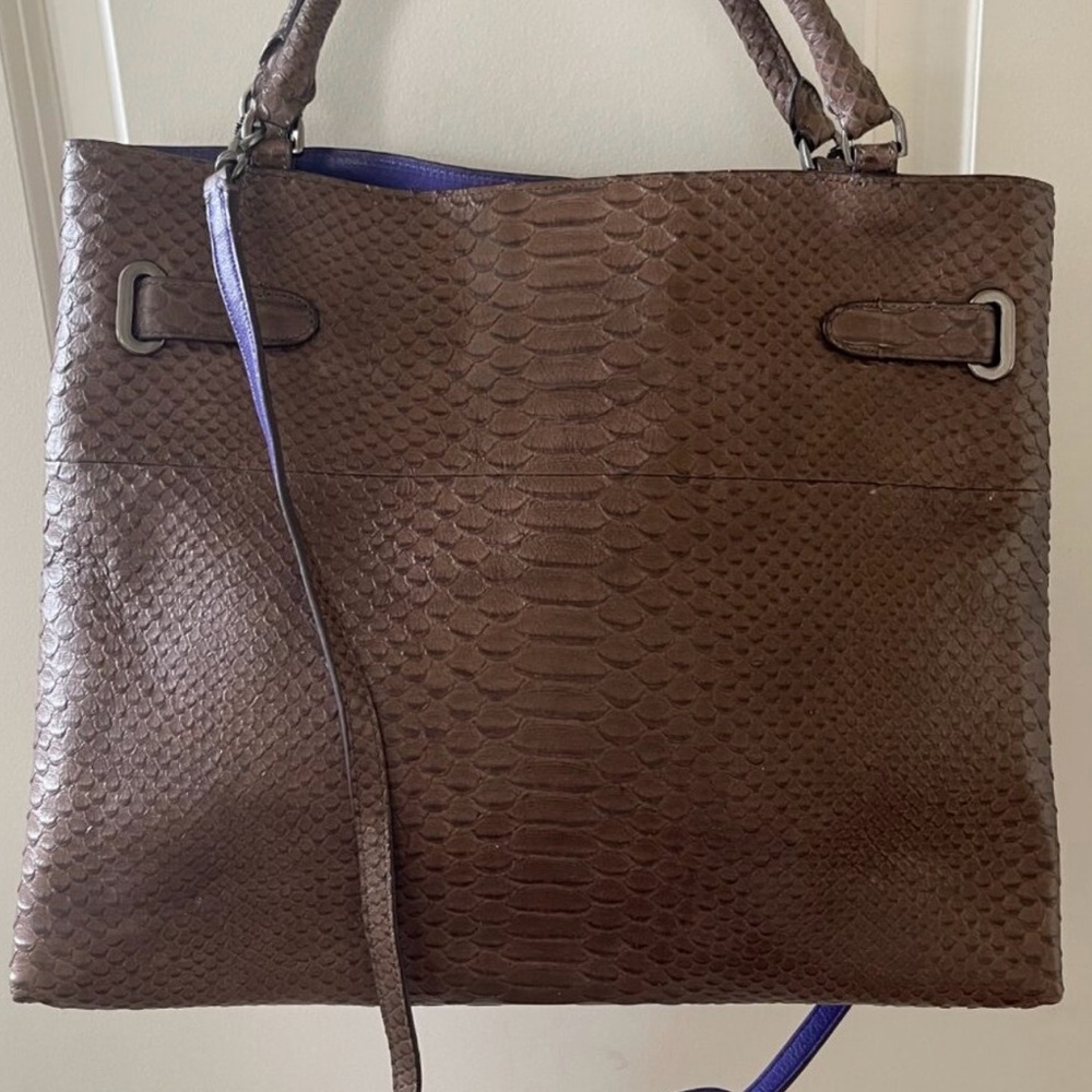 Coach Brown Textured Borough Bag